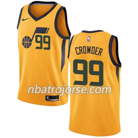 Män Utah Jazz Tröja Jae Crowder 99 Nike 2017-18 Grå Swingman